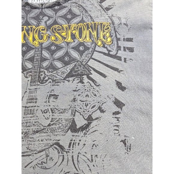 Rolling Stone Collection Shirt Mens Extra Large XL Gray Guitar Art Spell Out - Picture 5 of 11